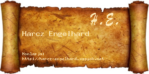 Harcz Engelhard névjegykártya